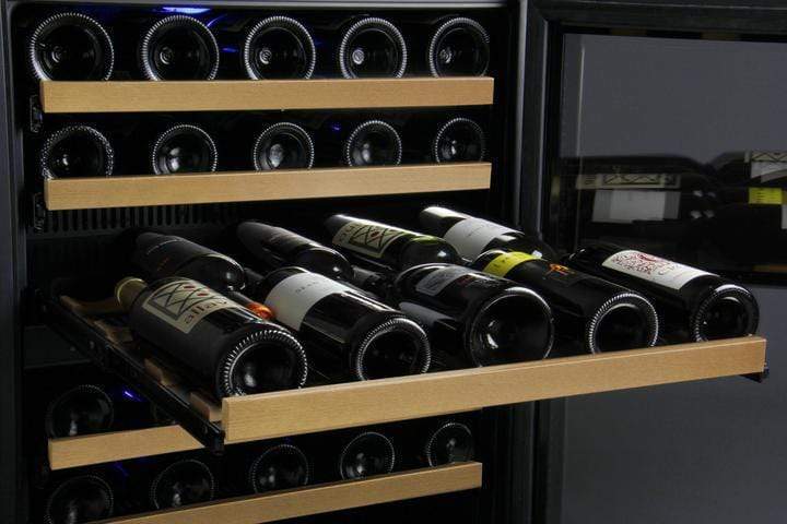Allavino Wine & Beverage Centers Left Hiege FlexCount Series 56 Bottle Single Zone Wine Cellar with Black Doors - VSWR56-1BL20 Allavino Wine & Beverage Centers Left Hiege FlexCount Series 56 Bottle Single Zone Wine Cellar with Black Doors - VSWR56-1BL20