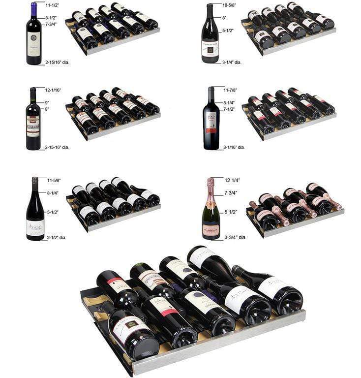 Allavino Wine & Beverage Centers Left Hiege FlexCount Series 56 Bottle Single Zone Wine Cellar with Black Doors - VSWR56-1BL20 Allavino Wine & Beverage Centers Left Hiege FlexCount Series 56 Bottle Single Zone Wine Cellar with Black Doors - VSWR56-1BL20