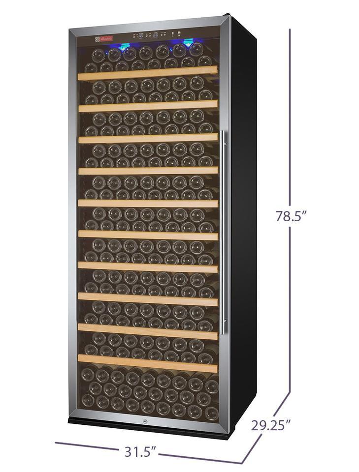 Allavino Wine & Beverage Centers Vite Series 305 Bottle Single-Zone Wine Refrigerator - Stainless Steel Door with Left Hinge - YHWR305-1SL20 Allavino Wine & Beverage Centers Vite Series 305 Bottle Single-Zone Wine Refrigerator - Stainless Steel Door with Left Hinge - YHWR305-1SL20