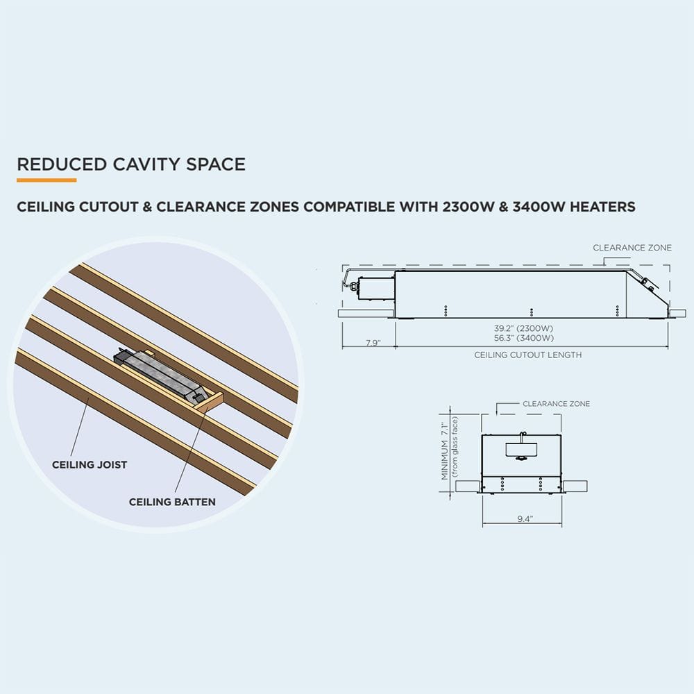 Bromic - Standard Ceiling Recess Kit for 4500W Platinum Patio Heaters Bromic - Standard Ceiling Recess Kit for 4500W Platinum Patio Heaters