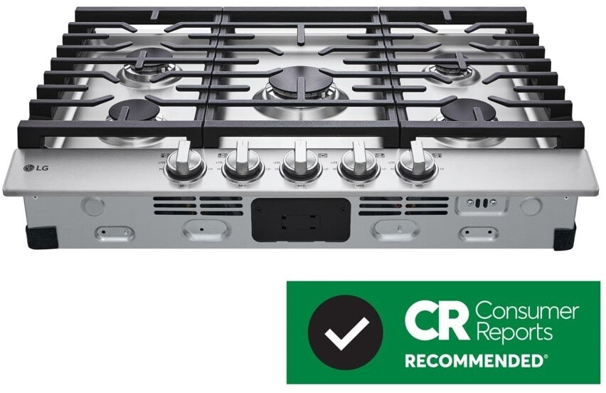 LG - 30" Gas Cooktop, 20K BTU, EasyClean - Gas Cooktops - CBGJ3023S LG - 30" Gas Cooktop, 20K BTU, EasyClean - Gas Cooktops - CBGJ3023S
