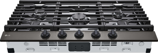 LG - 36" Gas Cooktop, 20K BTU - Gas Cooktops - CBGJ3623D