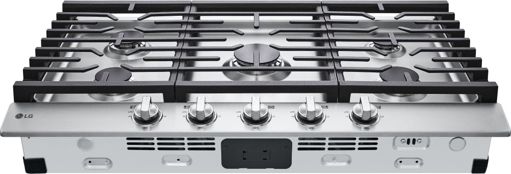 LG - 36" Gas Cooktop, 20K BTU, EsayClean Cooktop - Gas Cooktops - CBGJ3623S LG - 36" Gas Cooktop, 20K BTU, EsayClean Cooktop - Gas Cooktops - CBGJ3623S