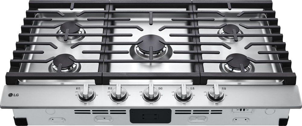 LG - 36" Gas Cooktop, 20K BTU, EsayClean Cooktop - Gas Cooktops - CBGJ3623S LG - 36" Gas Cooktop, 20K BTU, EsayClean Cooktop - Gas Cooktops - CBGJ3623S