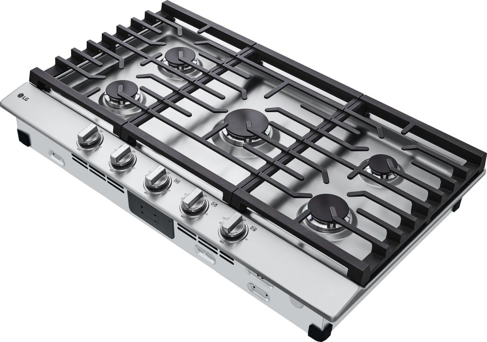 LG - 36" Gas Cooktop, 20K BTU, EsayClean Cooktop - Gas Cooktops - CBGJ3623S LG - 36" Gas Cooktop, 20K BTU, EsayClean Cooktop - Gas Cooktops - CBGJ3623S