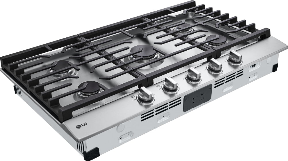 LG - 36" Gas Cooktop, 20K BTU, EsayClean Cooktop - Gas Cooktops - CBGJ3623S LG - 36" Gas Cooktop, 20K BTU, EsayClean Cooktop - Gas Cooktops - CBGJ3623S