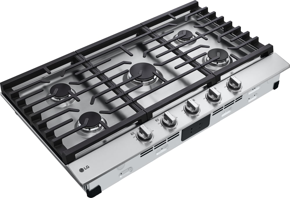 LG - 36" Gas Cooktop, 20K BTU, EsayClean Cooktop - Gas Cooktops - CBGJ3623S LG - 36" Gas Cooktop, 20K BTU, EsayClean Cooktop - Gas Cooktops - CBGJ3623S