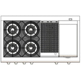 Capital Cooking - 48" Capital Connoisseurian Dual Fuel Range - Self Clean - 25K BTU - 4 Open Burners + 12" BBQ Grill Burner and 12" Griddle - COB484BG Capital Cooking - 48" Capital Connoisseurian Dual Fuel Range - Self Clean - 25K BTU - 4 Open Burners + 12" BBQ Grill Burner and 12" Griddle - COB484BG