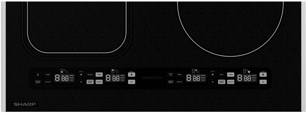 Sharp - 24 in. Induction Cooktop with Side Accessories - SCH2443GB Sharp - 24 in. Induction Cooktop with Side Accessories - SCH2443GB