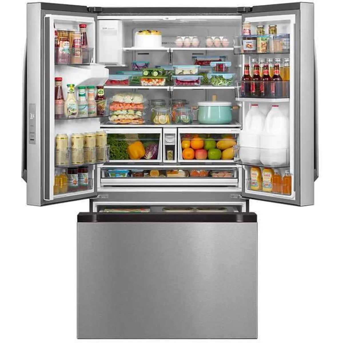 Midea - 29 CF French Door, Ice and Water Dispenser, Standard Depth - MRF29D3AST Midea - 29 CF French Door, Ice and Water Dispenser, Standard Depth - MRF29D3AST