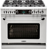 Capital Cooking - 36" Capital Connoisseurian Dual Fuel Range - Self Clean - 19K BTU - 4 Sealed Burners w/ 12" BBQ (centered) - CSB362B2 Capital Cooking - 36" Capital Connoisseurian Dual Fuel Range - Self Clean - 19K BTU - 4 Sealed Burners w/ 12" BBQ (centered) - CSB362B2