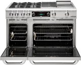 Capital Cooking - 48" Capital Connoisseurian Dual Fuel Range - Self Clean - 19K BTU - 6 Sealed Burners w/ 12" BBQ - CSB484B2 Capital Cooking - 48" Capital Connoisseurian Dual Fuel Range - Self Clean - 19K BTU - 6 Sealed Burners w/ 12" BBQ - CSB484B2