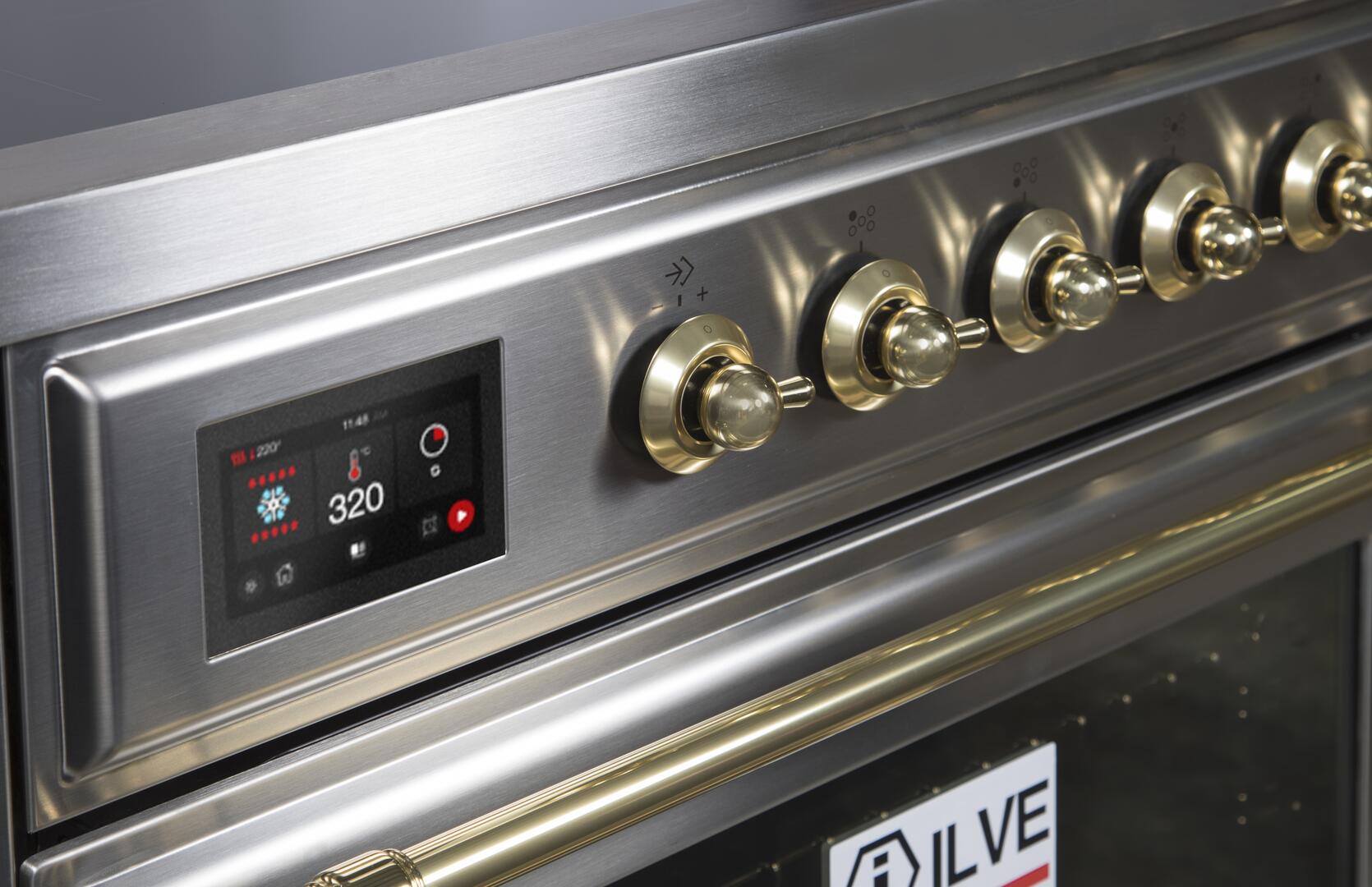 ILVE - 36" Magestic II Series Freestanding Electric Induction Range - Glass Door(s) - Warming Drawer ILVE - 36" Magestic II Series Freestanding Electric Induction Range - Glass Door(s) - Warming Drawer