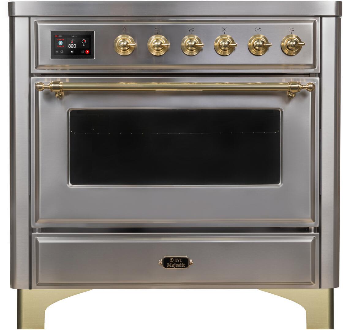 ILVE - 36" Magestic II Series Freestanding Electric Induction Range - Glass Door(s) - Warming Drawer ILVE - 36" Magestic II Series Freestanding Electric Induction Range - Glass Door(s) - Warming Drawer