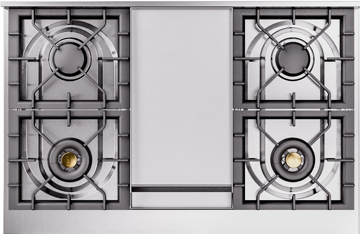 ILVE - 40" Nostalgie II Series Freestanding Dual Fuel Range - Double Oven - Griddle - Liquid Propane ILVE - 40" Nostalgie II Series Freestanding Dual Fuel Range - Double Oven - Griddle - Liquid Propane