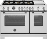 Bertazzoni - 48 inch All Gas Range, 6 Burners and Griddle - MAS486GGASXV Bertazzoni - 48 inch All Gas Range, 6 Burners and Griddle - MAS486GGASXV