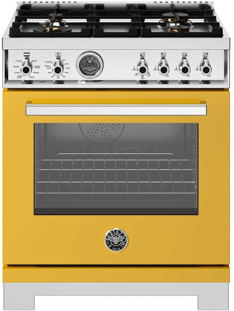 Bertazzoni - 30 inch All Gas Range, 4 Brass Burners - PRO304BFGMXT Bertazzoni - 30 inch All Gas Range, 4 Brass Burners - PRO304BFGMXT