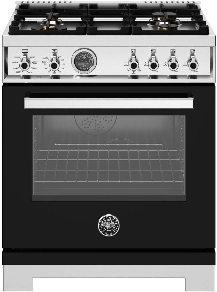 Bertazzoni - 30 inch All Gas Range, 4 Brass Burners - PRO304BFGMXT Bertazzoni - 30 inch All Gas Range, 4 Brass Burners - PRO304BFGMXT
