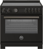 Bertazzoni - 36 inch Induction Range, 5 Heating Zones and Cast Iron Griddle, Electric Self-Clean Oven - PRO365ICFEPXT Bertazzoni - 36 inch Induction Range, 5 Heating Zones and Cast Iron Griddle, Electric Self-Clean Oven - PRO365ICFEPXT
