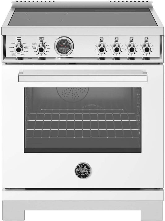 Bertazzoni - 30 inch Induction Range, 4 Heating Zones, Electric Self-Clean Oven - PRO304IFEPXT