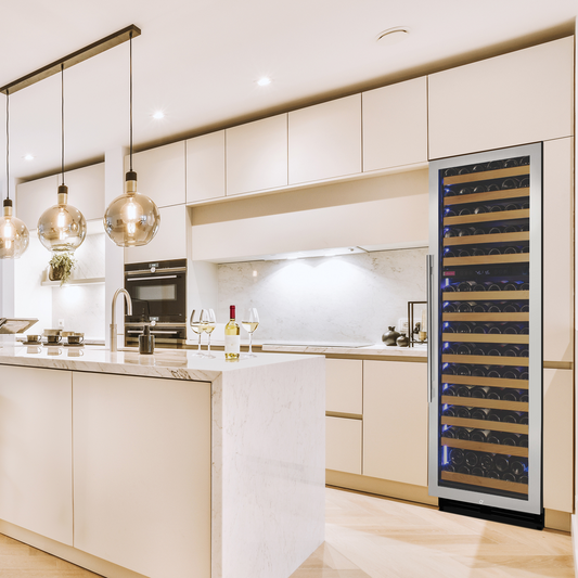 Allavino - Reserva Series 154 Bottle 71" Tall Dual Zone Stainless Steel Wine Refrigerator