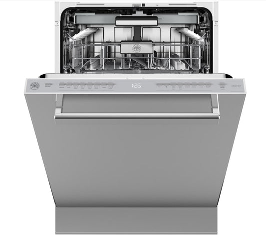 Bertazzoni - 24 inch Dishwasher Tall Tub with Stainless Steel Panel and Bar Handle - DW24T3IXT