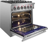 Forno - 30-Inch Freestanding Gas Range: 5 Sealed Burners, 4.32 cu. ft. Oven, Convection, Illuminated Knobs Forno - 30-Inch Freestanding Gas Range: 5 Sealed Burners, 4.32 cu. ft. Oven, Convection, Illuminated Knobs