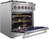 Forno - 30-Inch Freestanding Gas Range: 5 Sealed Burners, 4.32 cu. ft. Oven, Convection, Illuminated Knobs Forno - 30-Inch Freestanding Gas Range: 5 Sealed Burners, 4.32 cu. ft. Oven, Convection, Illuminated Knobs