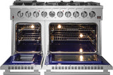 FORNO - 48-Inch Freestanding Gas Range: 8 Sealed Burners, Double Oven, 6.58 cu. ft. Total Capacity, Continuous Grates FORNO - 48-Inch Freestanding Gas Range: 8 Sealed Burners, Double Oven, 6.58 cu. ft. Total Capacity, Continuous Grates