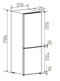 FORNO - 24-Inch Refrigerator 11.1 cu.ft Bottom Freezer in Stainless Steel with Side Grip Handle FORNO - 24-Inch Refrigerator 11.1 cu.ft Bottom Freezer in Stainless Steel with Side Grip Handle