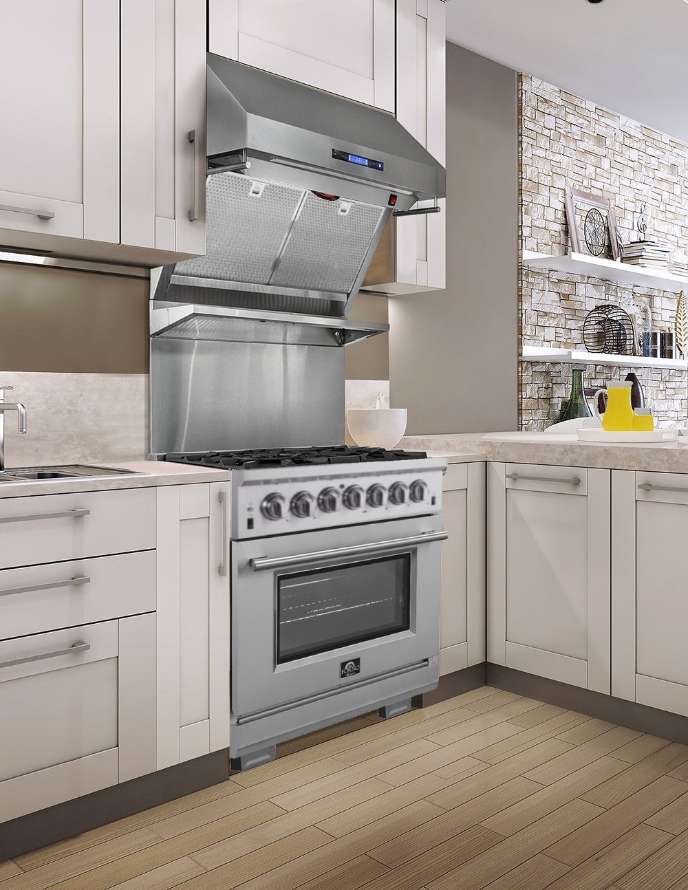 FORNO - 30-Inch Capriasca Dual Fuel Range with 240v Electric Oven - 5 Burners, Convection Oven and 100,000 BTUs FORNO - 30-Inch Capriasca Dual Fuel Range with 240v Electric Oven - 5 Burners, Convection Oven and 100,000 BTUs