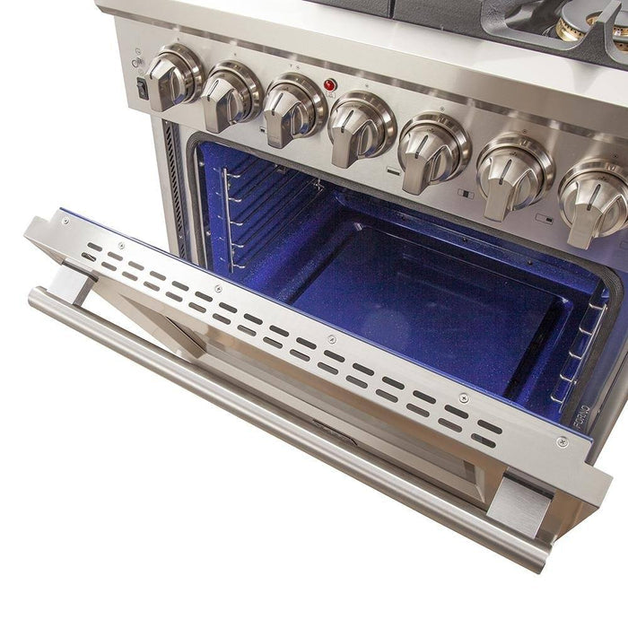 FORNO - 30-Inch Capriasca Gas Range with 5 Burners, Convection Oven and 100,000 BTUs FORNO - 30-Inch Capriasca Gas Range with 5 Burners, Convection Oven and 100,000 BTUs