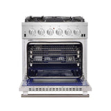 FORNO - 30-Inch Capriasca Gas Range with 5 Burners, Convection Oven and 100,000 BTUs FORNO - 30-Inch Capriasca Gas Range with 5 Burners, Convection Oven and 100,000 BTUs