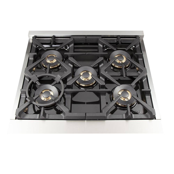 FORNO - 30-Inch Capriasca Gas Range with 5 Burners, Convection Oven and 100,000 BTUs FORNO - 30-Inch Capriasca Gas Range with 5 Burners, Convection Oven and 100,000 BTUs
