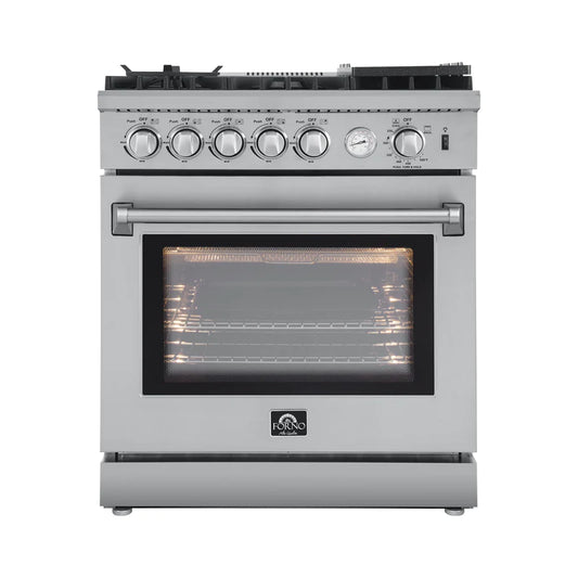 FORNO - Forno 30-Inch Lazio Gas Range with 5 Sealed Burner - FFSGS6276-30