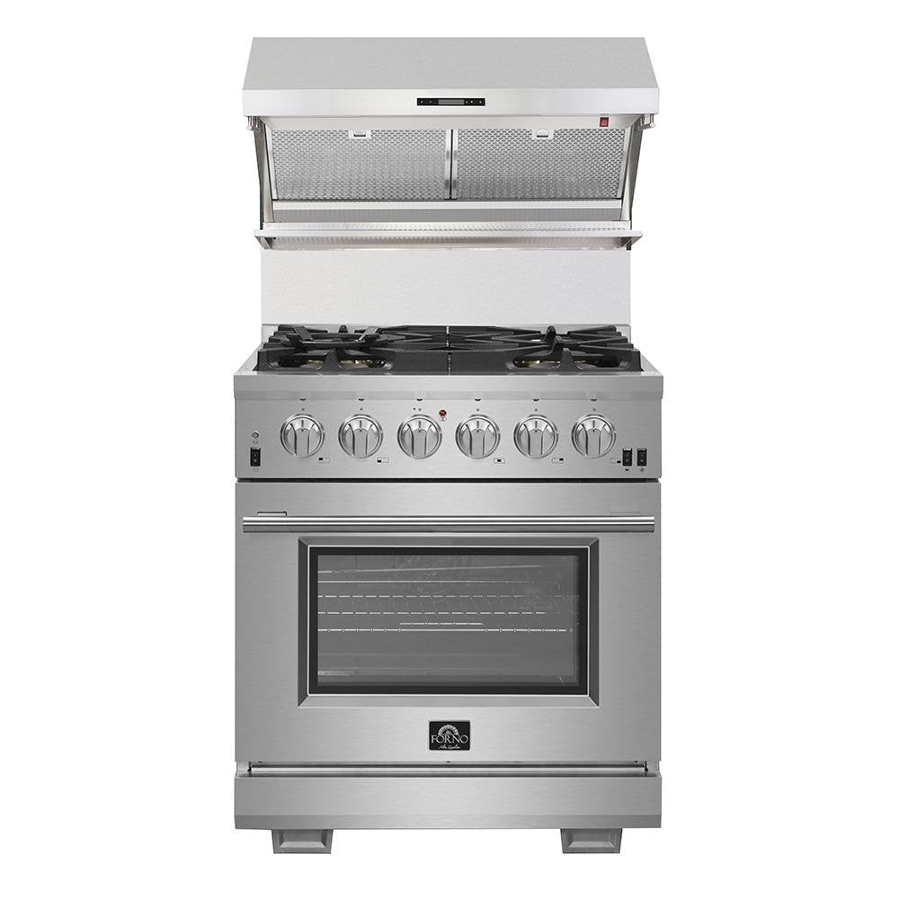 Savona - 30 in. Wall Mount Range Hood with Red Light Warmer/Shelf/Back Splash Hybrid Filters in Stainless Steel | FRHWM5029-30HB Savona - 30 in. Wall Mount Range Hood with Red Light Warmer/Shelf/Back Splash Hybrid Filters in Stainless Steel | FRHWM5029-30HB