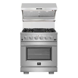 Savona - 30 in. Wall Mount Range Hood with Red Light Warmer/Shelf/Back Splash Hybrid Filters in Stainless Steel | FRHWM5029-30HB Savona - 30 in. Wall Mount Range Hood with Red Light Warmer/Shelf/Back Splash Hybrid Filters in Stainless Steel | FRHWM5029-30HB