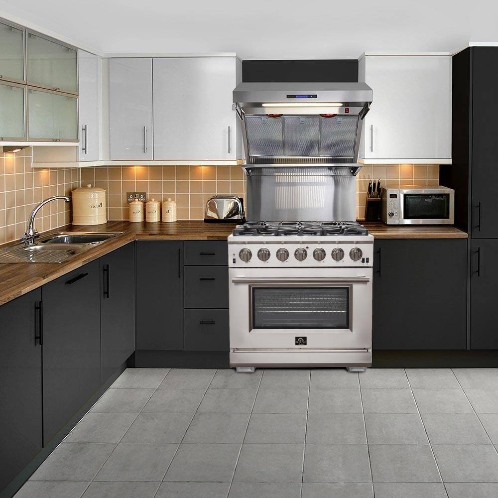 FORNO - 36-Inch Capriasca Gas Range with 6 Burners, Convection Oven and 120,000 BTUs - FFSGS626036 FORNO - 36-Inch Capriasca Gas Range with 6 Burners, Convection Oven and 120,000 BTUs - FFSGS626036