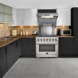 FORNO - 36-Inch Capriasca Gas Range with 6 Burners, Convection Oven and 120,000 BTUs - FFSGS626036 FORNO - 36-Inch Capriasca Gas Range with 6 Burners, Convection Oven and 120,000 BTUs - FFSGS626036