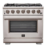 FORNO - 36-Inch Capriasca Gas Range with 6 Burners, Convection Oven and 120,000 BTUs - FFSGS626036 FORNO - 36-Inch Capriasca Gas Range with 6 Burners, Convection Oven and 120,000 BTUs - FFSGS626036