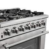 FORNO - 36-Inch Capriasca Gas Range with 6 Burners, Convection Oven and 120,000 BTUs - FFSGS626036 FORNO - 36-Inch Capriasca Gas Range with 6 Burners, Convection Oven and 120,000 BTUs - FFSGS626036