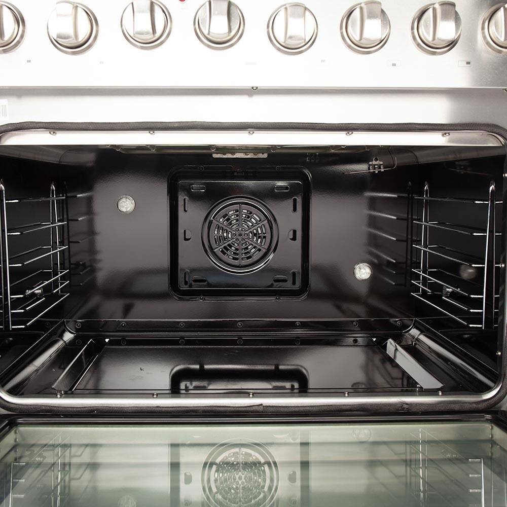 FORNO - 36-Inch Galiano Dual Fuel Range with 6 Gas Burners, 240v Electric Convection Oven FORNO - 36-Inch Galiano Dual Fuel Range with 6 Gas Burners, 240v Electric Convection Oven