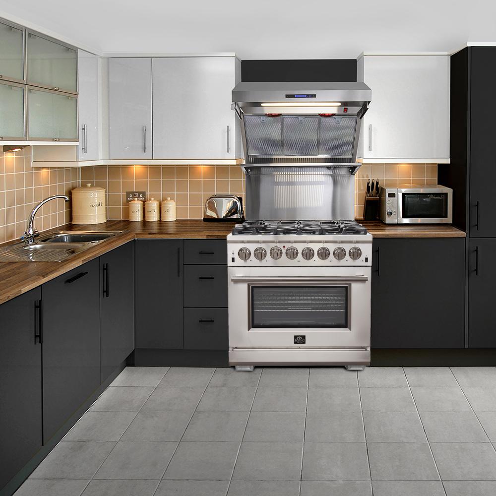 FORNO - Galiano 36-Inch Gas Range with 6 Burners and Gas Convection Oven - FFSGS624436 FORNO - Galiano 36-Inch Gas Range with 6 Burners and Gas Convection Oven - FFSGS624436