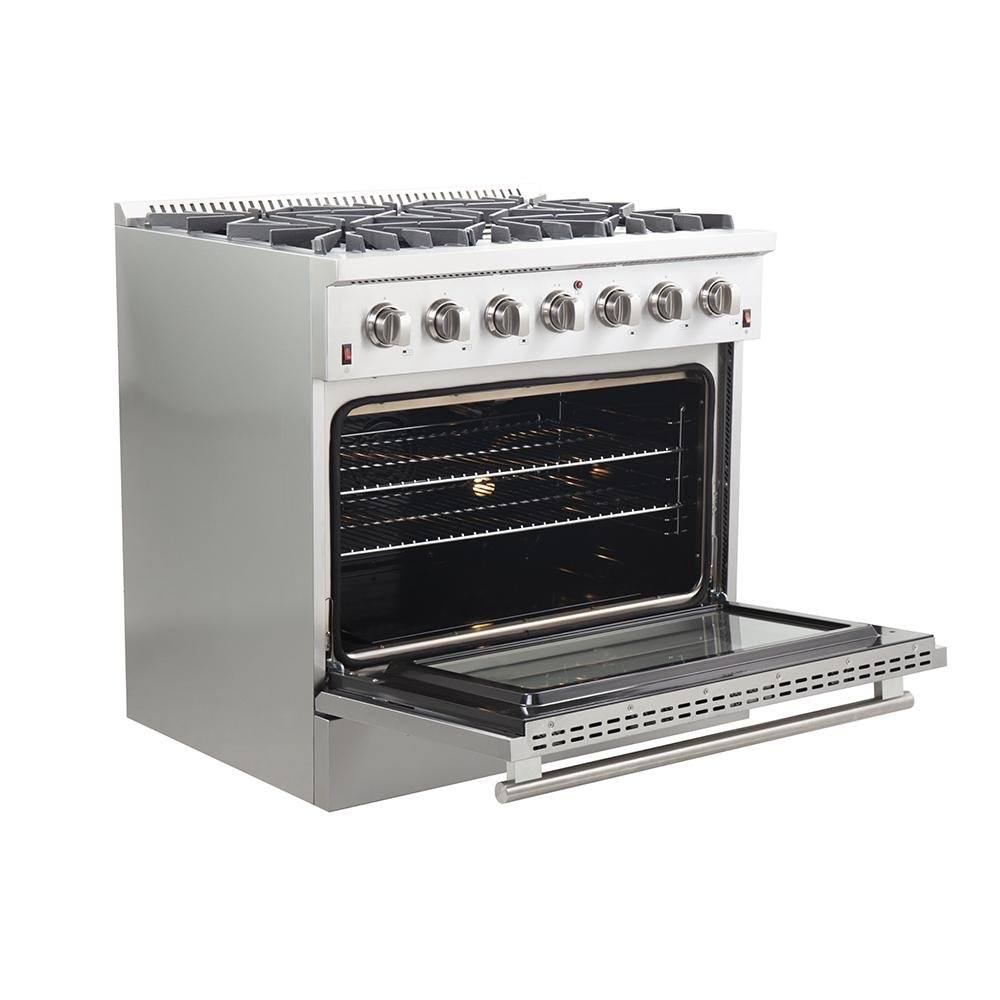FORNO - Galiano 36-Inch Gas Range with 6 Burners and Gas Convection Oven - FFSGS624436 FORNO - Galiano 36-Inch Gas Range with 6 Burners and Gas Convection Oven - FFSGS624436