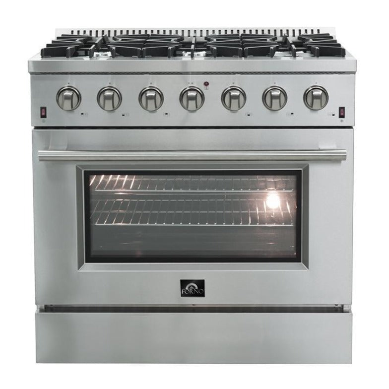 FORNO - Galiano 36-Inch Gas Range with 6 Burners and Gas Convection Oven - FFSGS624436 FORNO - Galiano 36-Inch Gas Range with 6 Burners and Gas Convection Oven - FFSGS624436