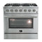 FORNO - Galiano 36-Inch Gas Range with 6 Burners and Gas Convection Oven - FFSGS624436