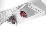 FORNO - 36-Inch Wall Mount Range Hood with Red Light Warmer, Shelf/Backsplash, and 1200 CFM Motor FORNO - 36-Inch Wall Mount Range Hood with Red Light Warmer, Shelf/Backsplash, and 1200 CFM Motor