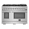 FORNO - 48-Inch Capriasca Gas Range with 8 Burners and 160,000 BTUs - FFSGS626048