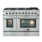 FORNO - 48-Inch Galiano Gas Range with 8 Burners and Reversible Griddle in Stainless Steel