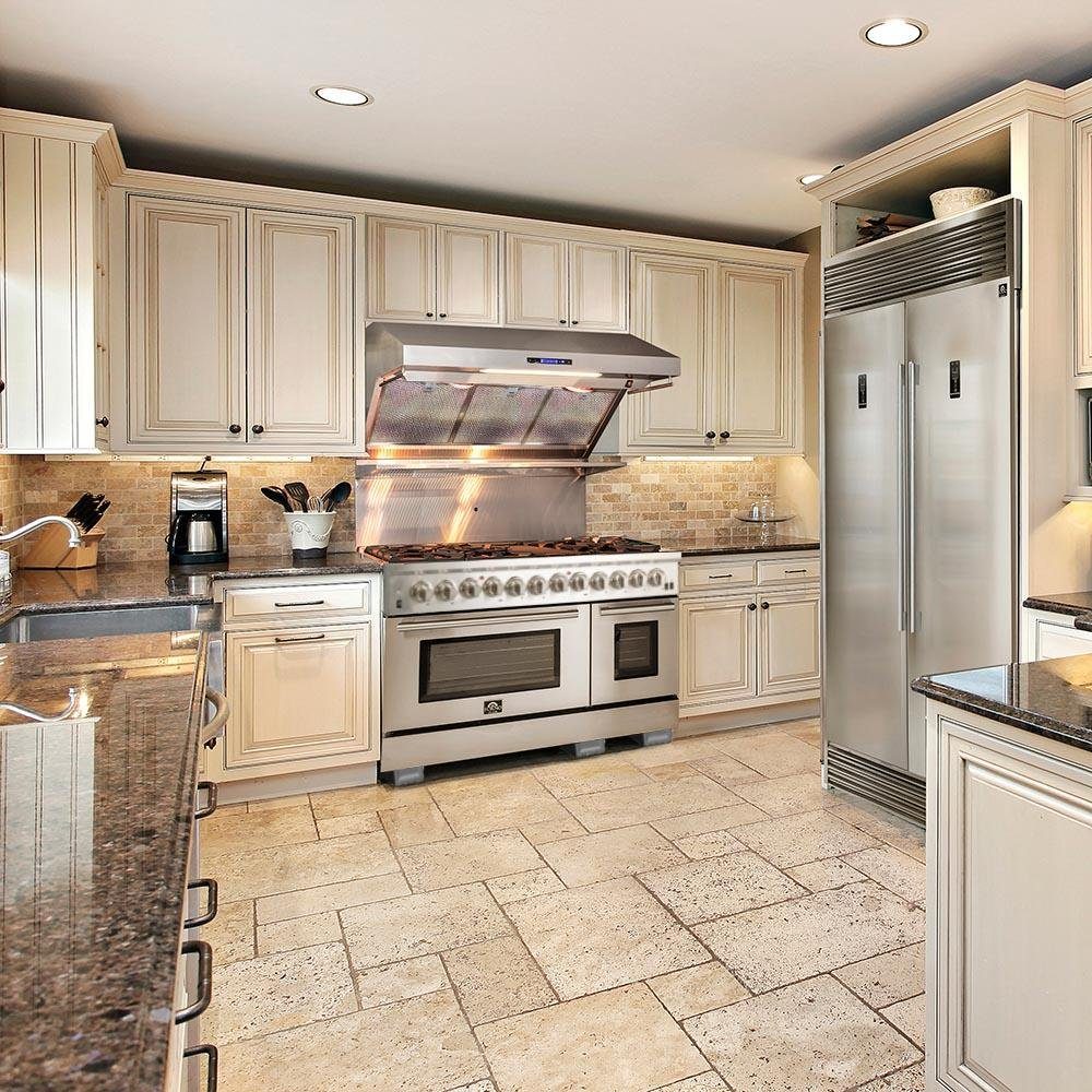 FORNO - 48-Inch Galiano Gas Range with 8 Burners and Reversible Griddle in Stainless Steel FORNO - 48-Inch Galiano Gas Range with 8 Burners and Reversible Griddle in Stainless Steel